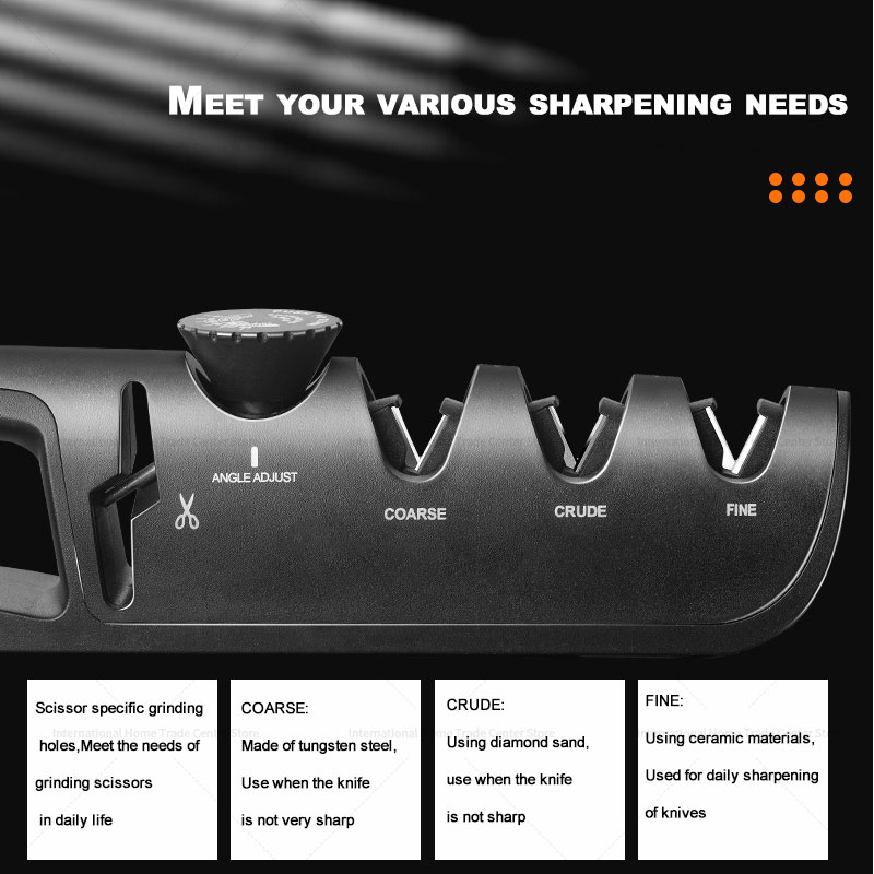 Pocket Knife Ceramic - Kitchen Knife Sharpener Multifunction Adjustable Angle
