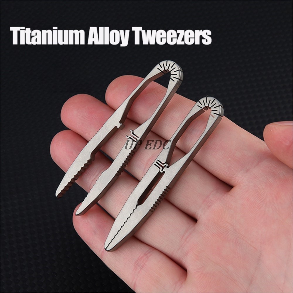 Edc Carry Clip - New titanium alloy carabiner tweezers clip