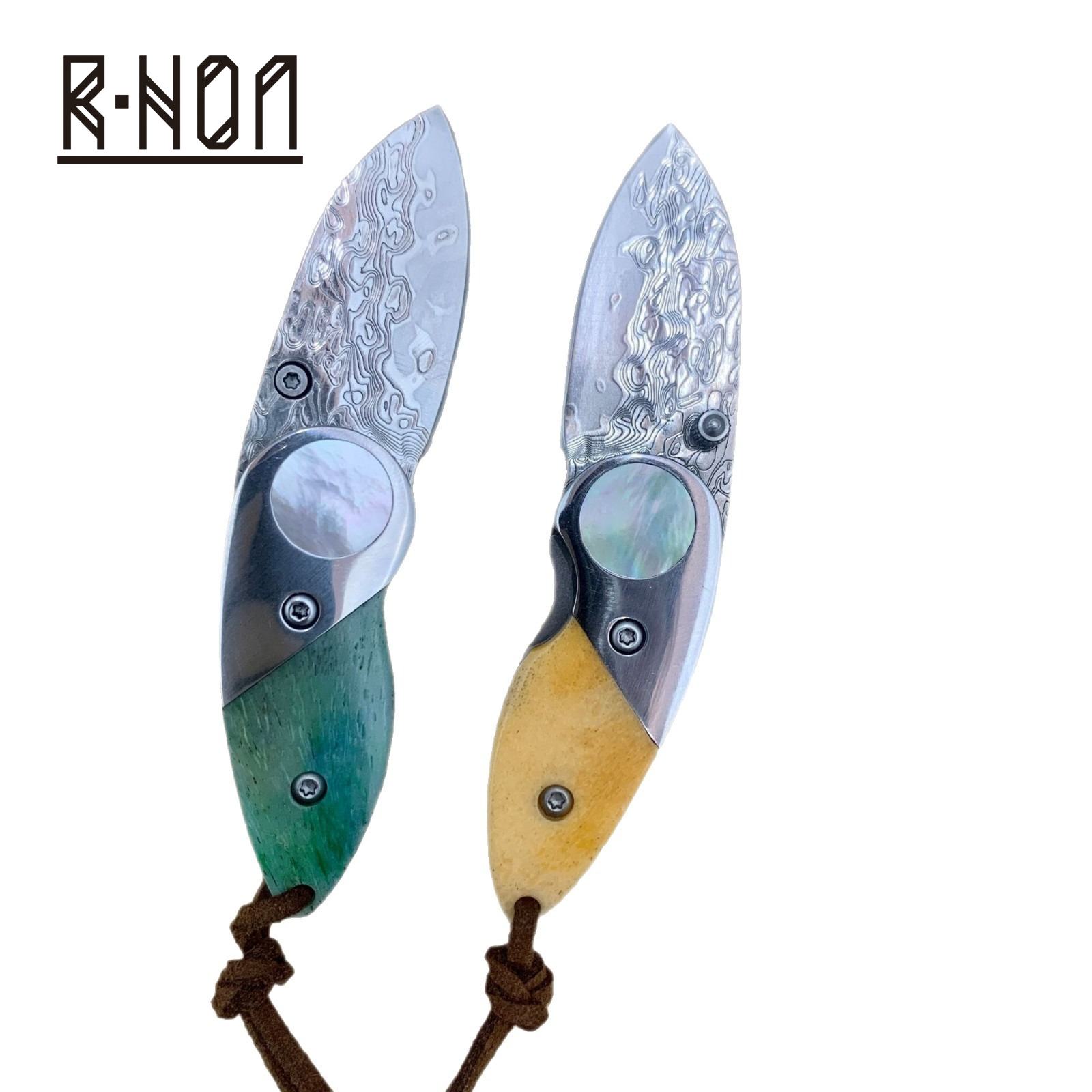Edc Pocket Carry Fixed Blade - RHON Mini Size Thumb Open Pocket