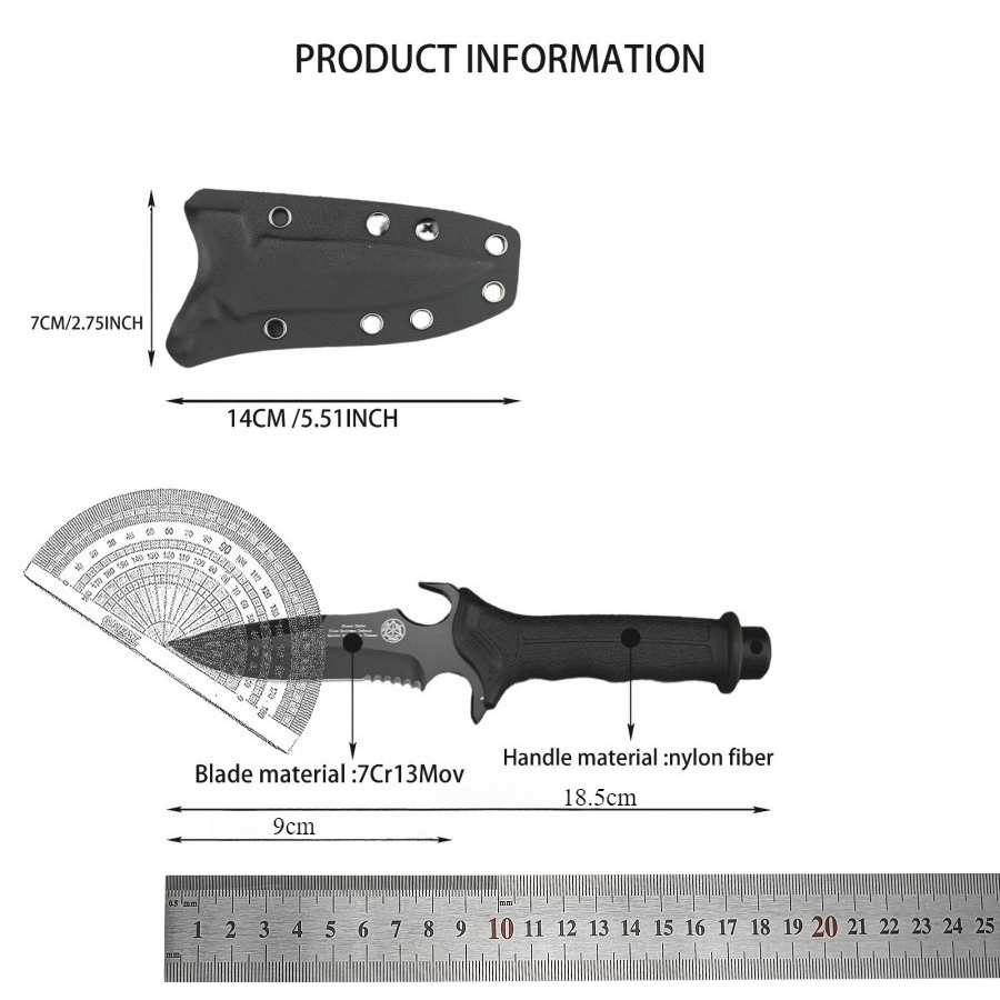 High-hardness Straight Knife 7 – Edc Fixed Blade Deep Carry Bewertung und Preis