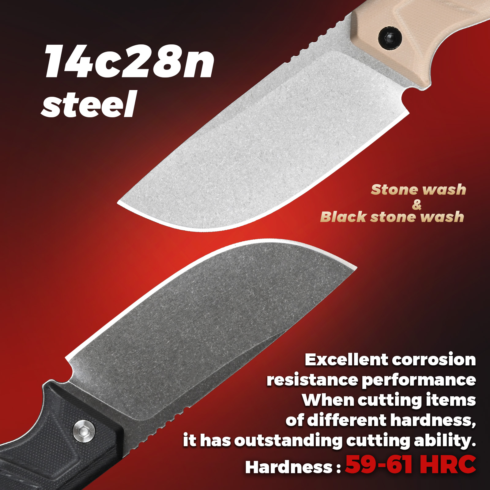 SDOKEDC 14C28N Steel EDC Utili – Edc Fixed Blade Deep Carry Bewertung und Preis