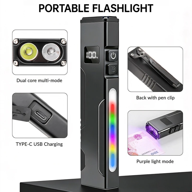 EDC Flashlight Magnetic UV Bla – Edc Carry Clip Bewertung und Preis