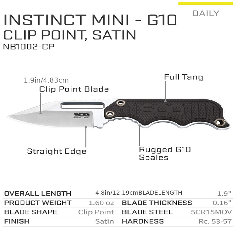 5CR15 stainless steel lightwei – Edc Fixed Blade Deep Carry Bewertung und Preis